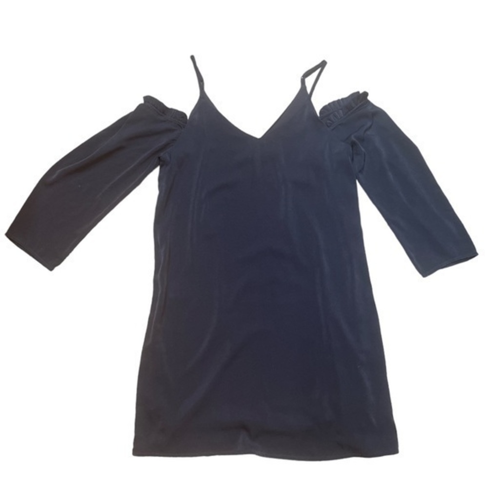 Everly Off the Shoulder Navy Dress